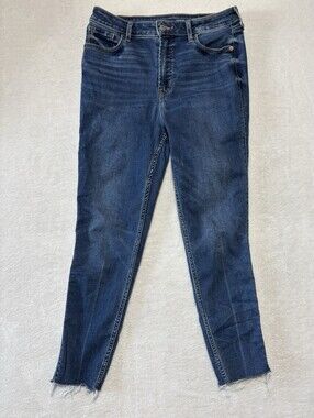 Old Navy Jeans Womens 8 Blue High Rise Rockstar Super Skinny 360 Stretch